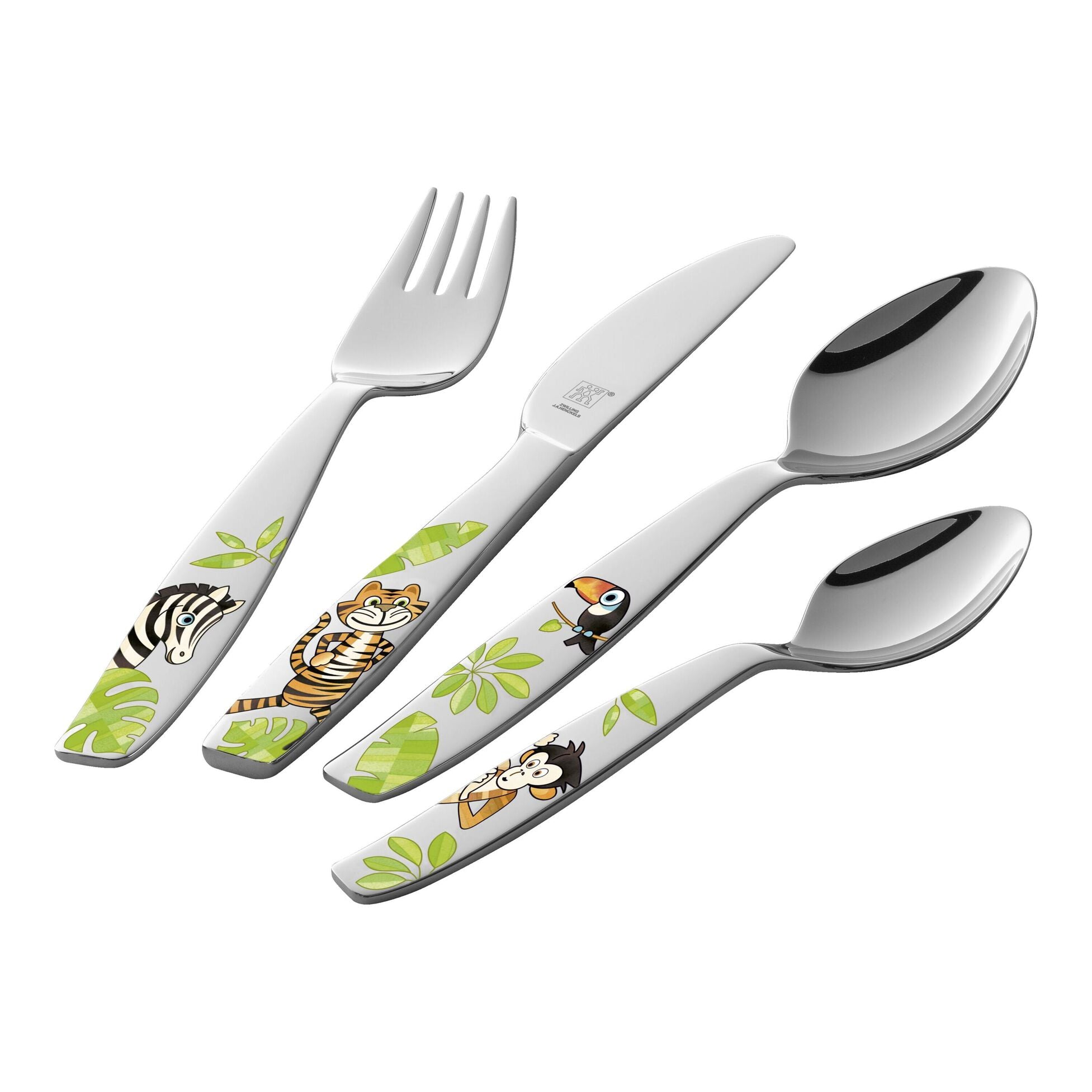 ZWILLING Jungle 4 Piece, Children's flatware set, mixed Colours