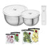 ZWILLING Fresh & Save BOWLS stainless steel / M/L Vacuum starter set, 9 Piece