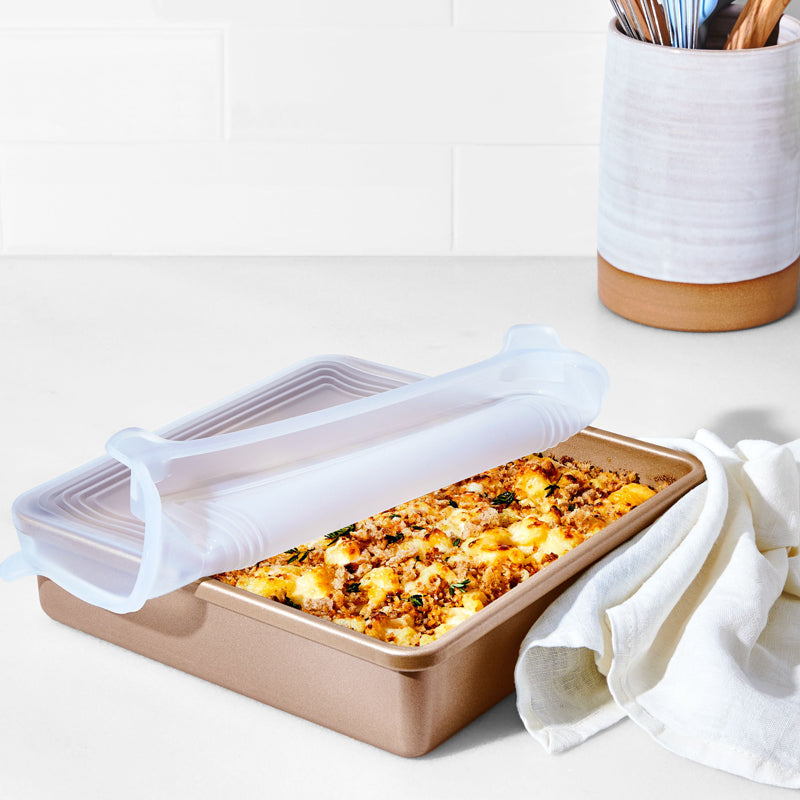OXO Silicone Lid/Bakeware Lid, 23 x 23cm (9 x 9") for Casseroles, Transporting Storing Leftovers