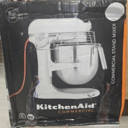 KitchenAid NSF Certified® Commercial Series 8 Qt Bowl-Lift Stand Mixer – White – Open Box