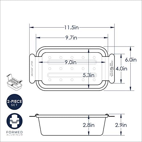 Nordic Ware Aluminum Meat Loaf Pan with Lifting Trivet