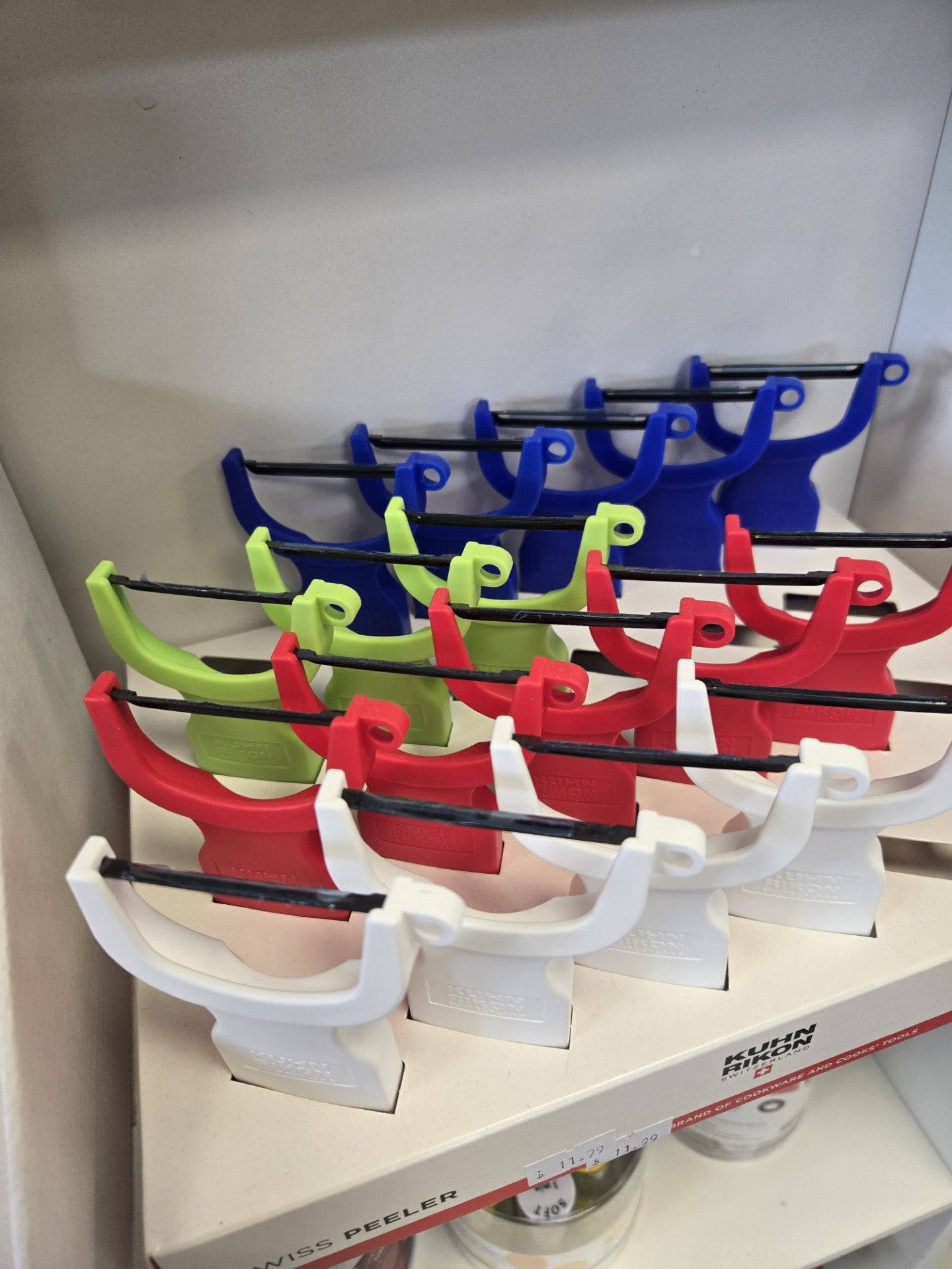 Kuhn Rikon - Swiss Peeler - Three Colors Blue, Green, White & Red