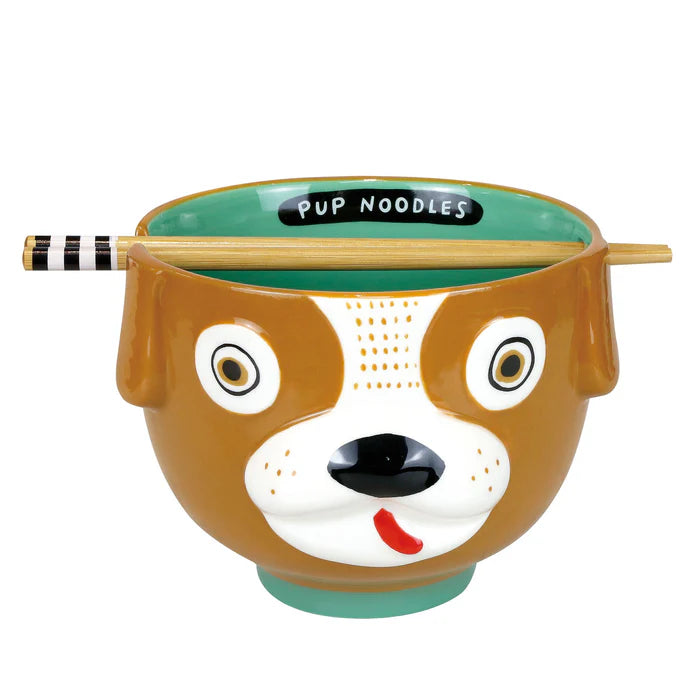 Enesco Pup Noodles Ramen Bowl & Chopsticks