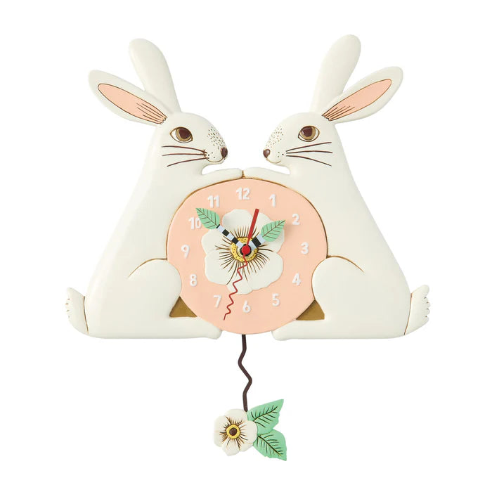 Enesco Garden Whisperer Bunny Wall Clock