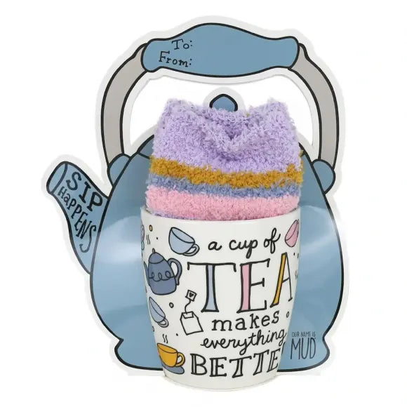Our Name Is Mud Tea Mug & Socks Set – 12 oz