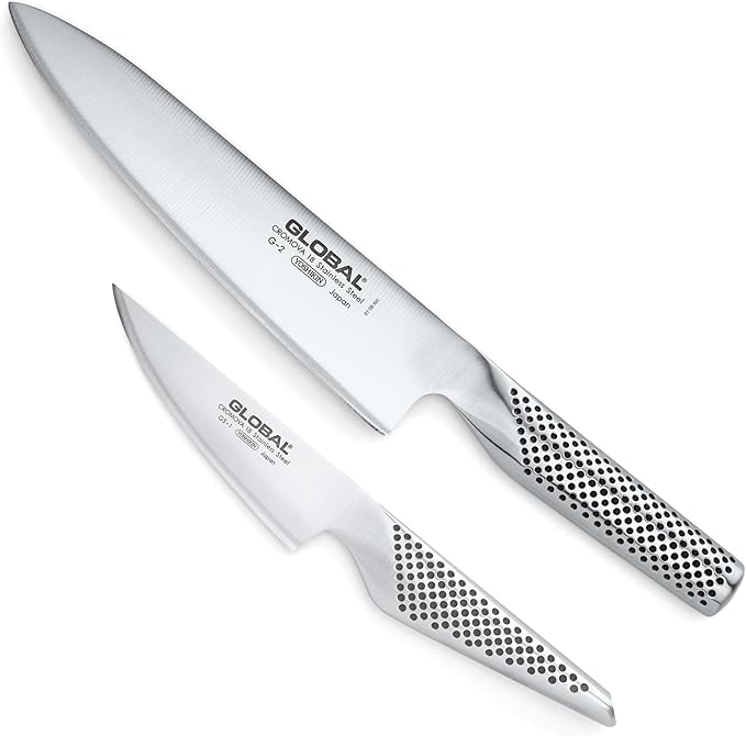 Global - 2pc Kitchen Knife Set - Cromova 18 Stainless Steel