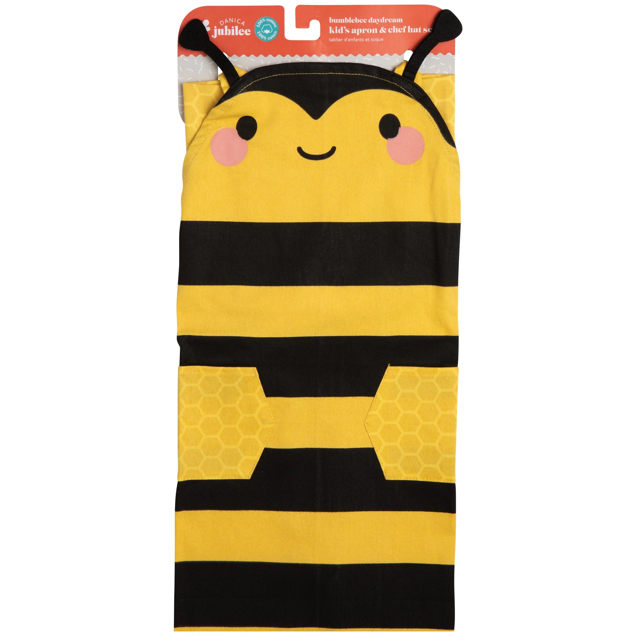 Ensemble tablier et toque de chef pour enfant Danica Bumblebee