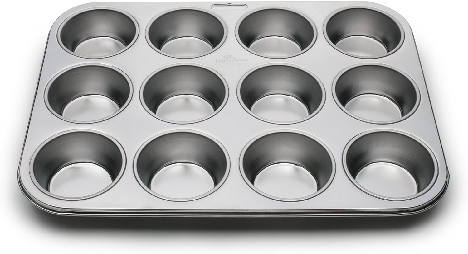 Stainless Steel 12-Cup Muffin & Cupcake Pan – Dishwasher Safe