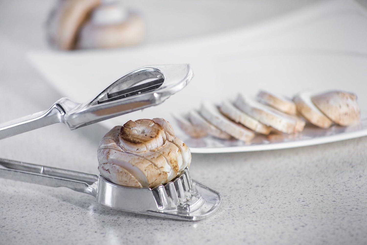 Fox Run Egg & Mushroom Slicer – Cast Aluminum with Long Handle