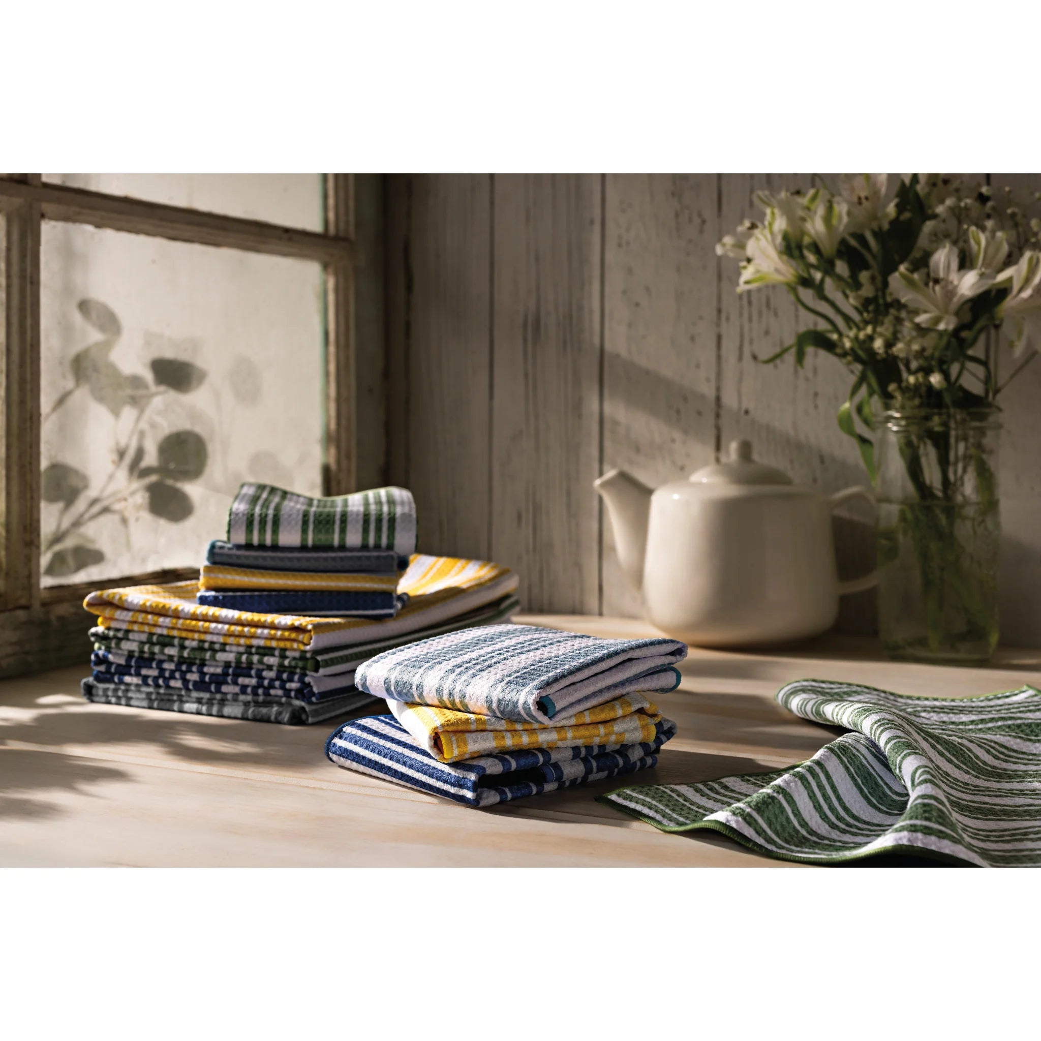 Chiffons de vaisselle en microfibre recyclée citron Now Designs by Danica – Lot de 2