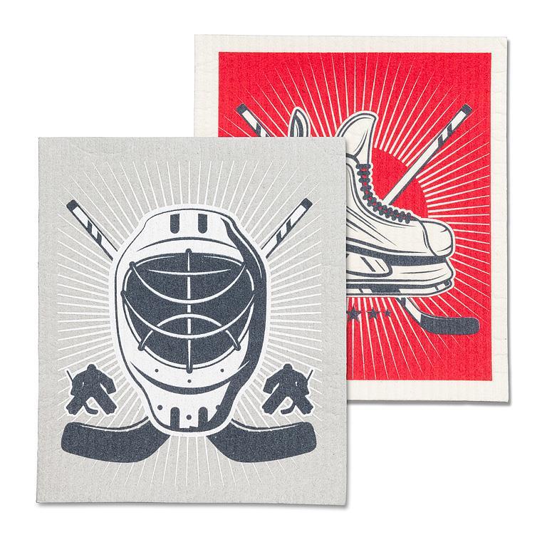 Hockey Icons Swedish Dishclot - Set of 2 - 6.5x8"