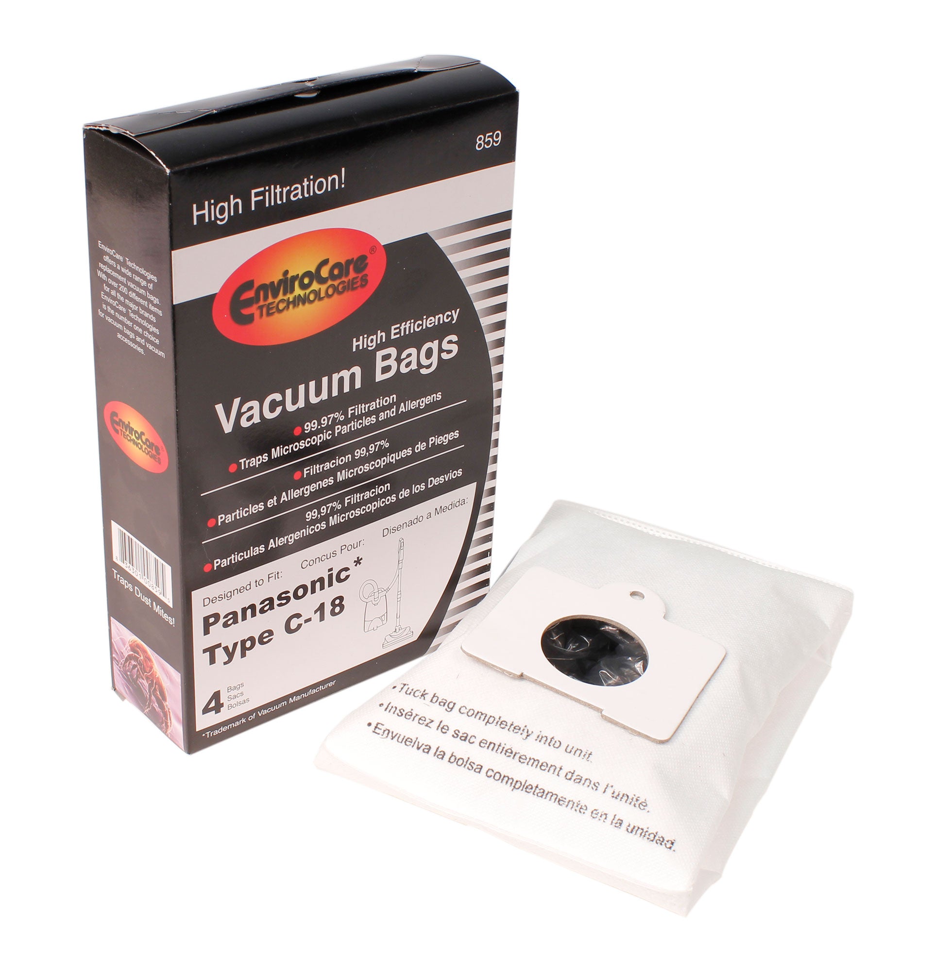 Sacs d'aspirateur Filtrete Kenmore et Panasonic c-5 et c-18 5055 3 chacun par paquet Canada