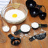 Fox Run Measuring Cup Set – 7-Piece Black Plastic with Egg Separator & Leveler, 1/4 Cup to 1 Cup