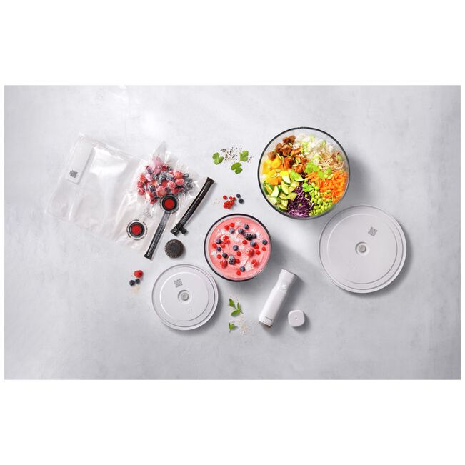 Coffret de démarrage Zwilling Fresh &amp; Save - Comprend une pompe à vide et des récipients petits et moyens 