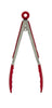 Tongs 22.5cm 9“ Stainless-Steel/Red