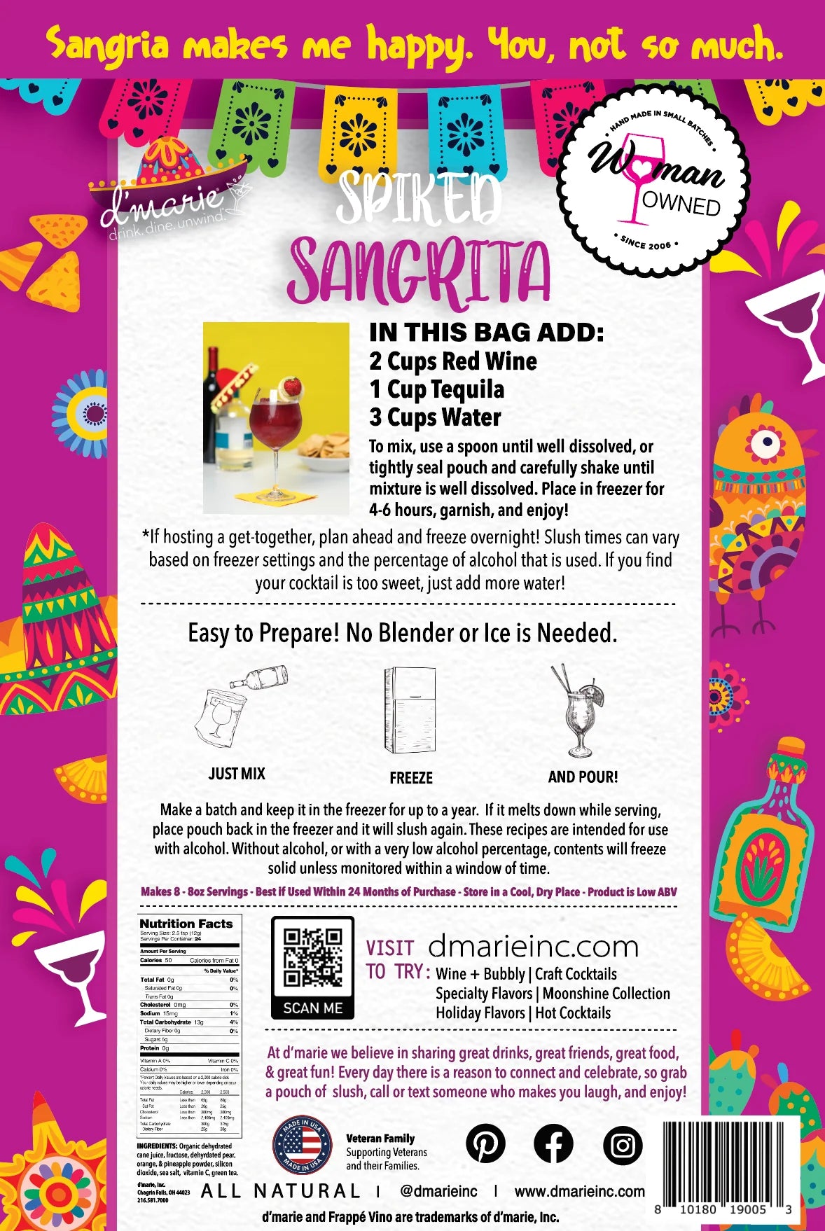 d'Marie Drink Mix -Spiked Sangrita