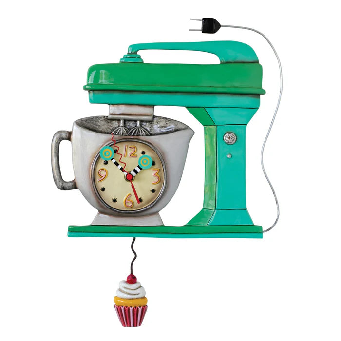 Enesco Vintage Green Mixer Clock