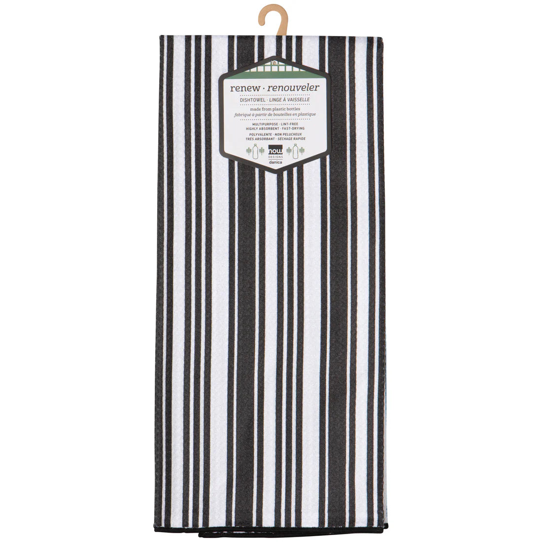 Now Designs by Danica Black Recycled Microfibre Dishtowel