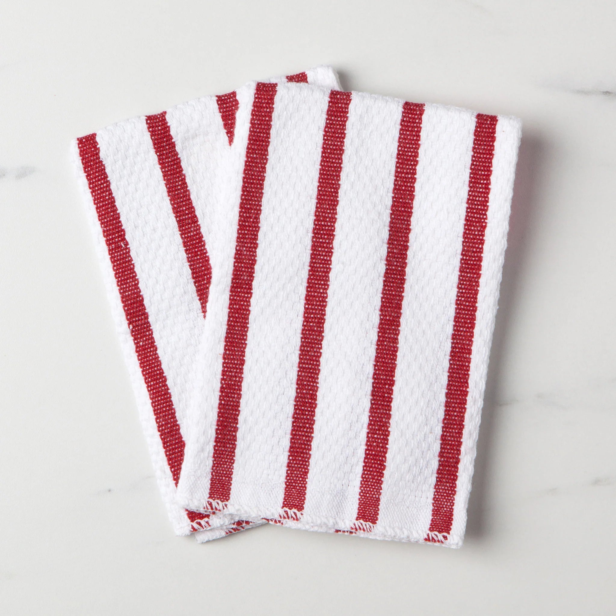 Now Designs by Danica Torchons de cuisine tissage panier rouges – Lot de 2