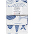 Danica Fish Print Royal Blue Floursack Dishtowels – Set of 2