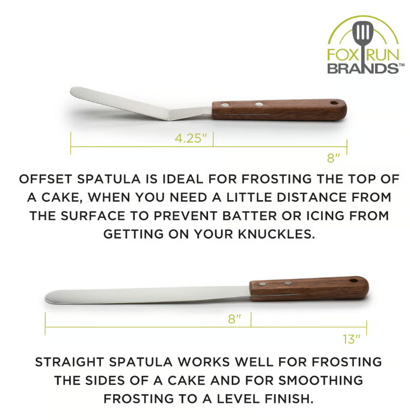 Offset Icing Spatula Set - 8" & 13" Flat