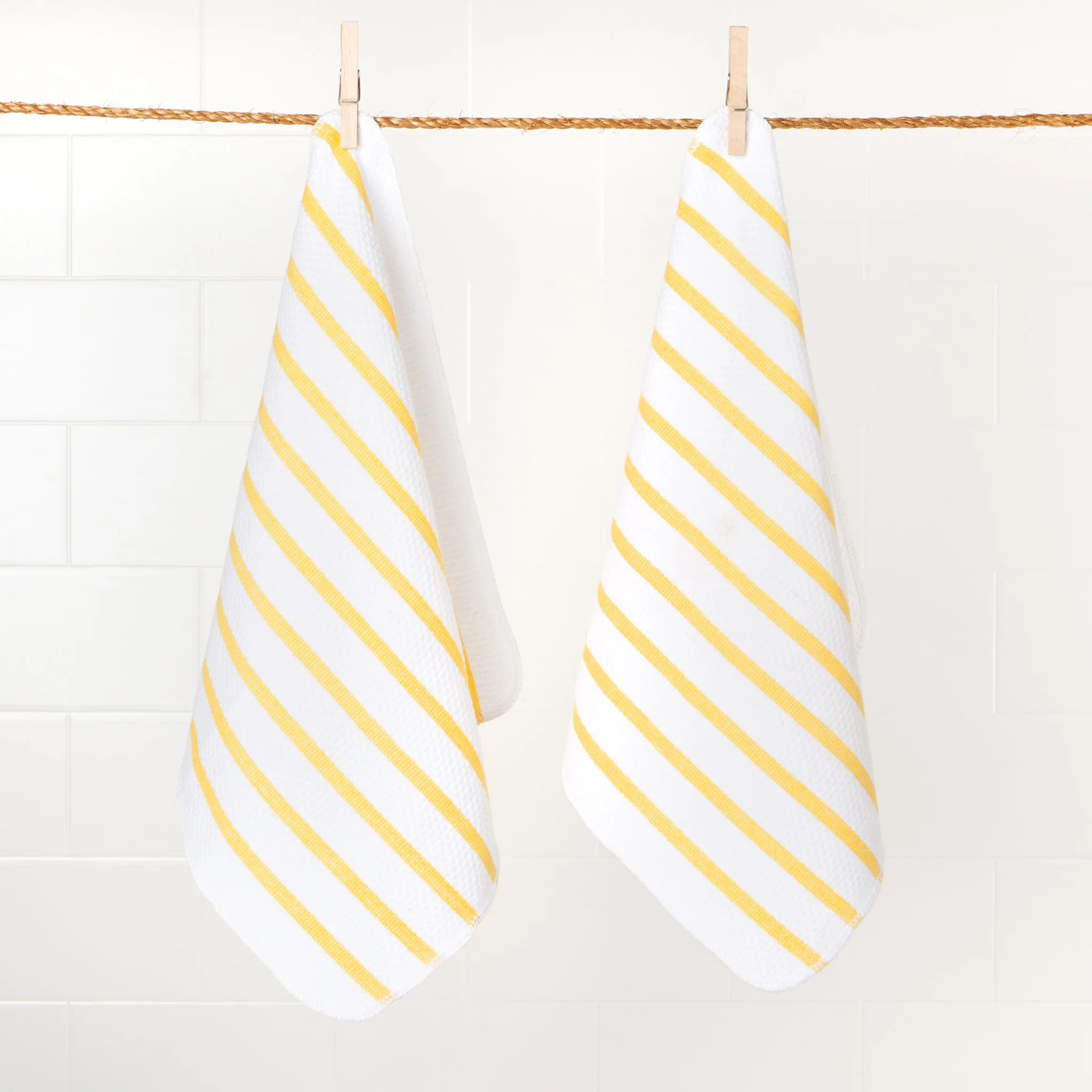 Chiffons de cuisine tressés citron jaune Now Designs by Danica – Lot de 2