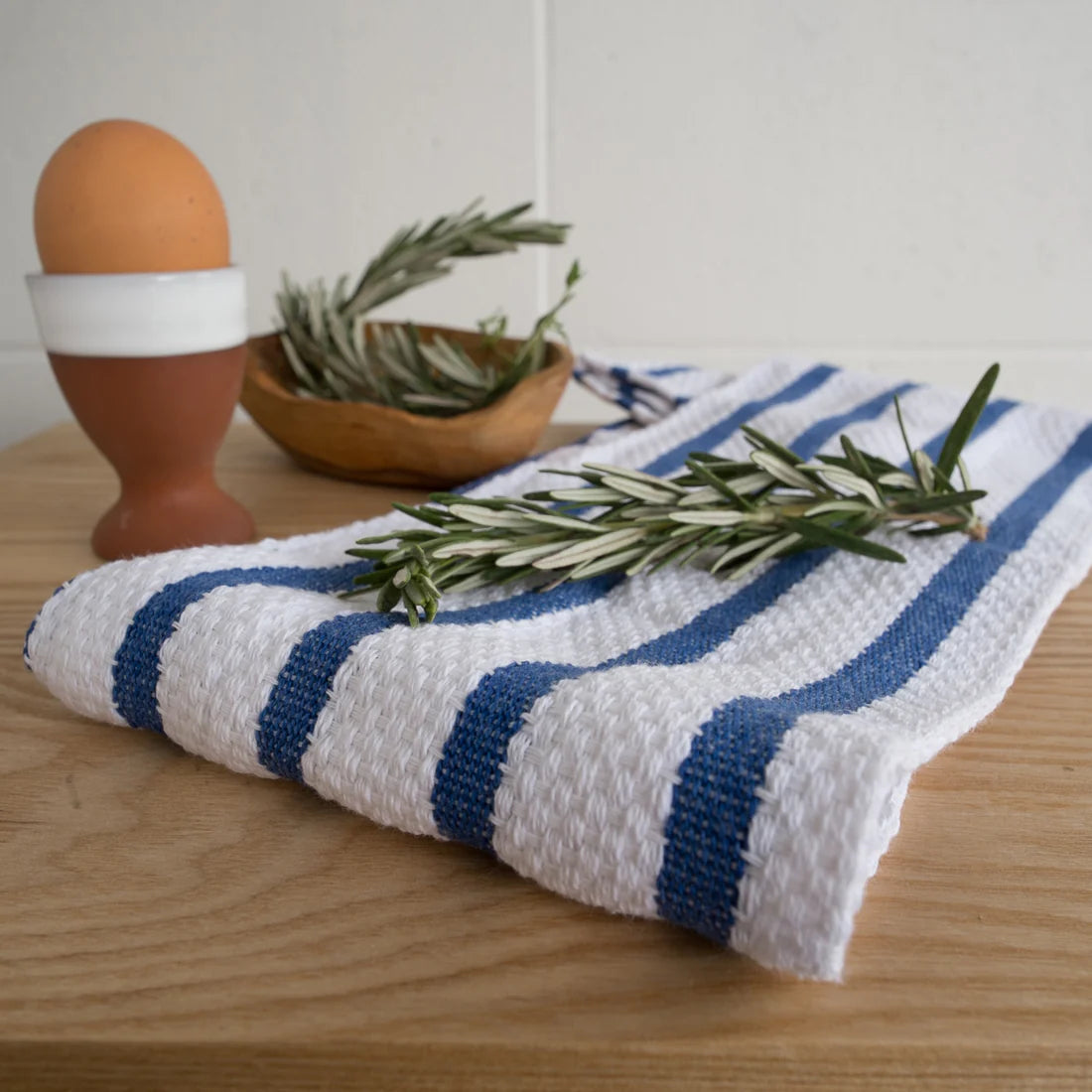 Danica Basketweave Royal Blue Dishtowel