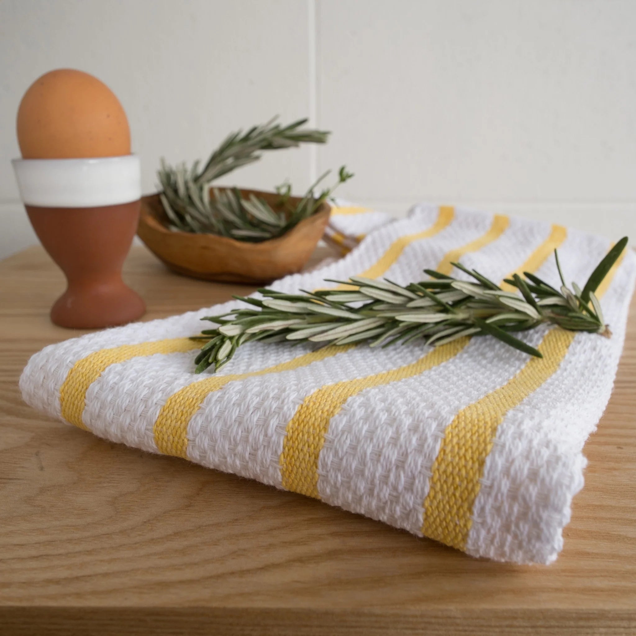 Torchon Danica Basketweave – Jaune citron