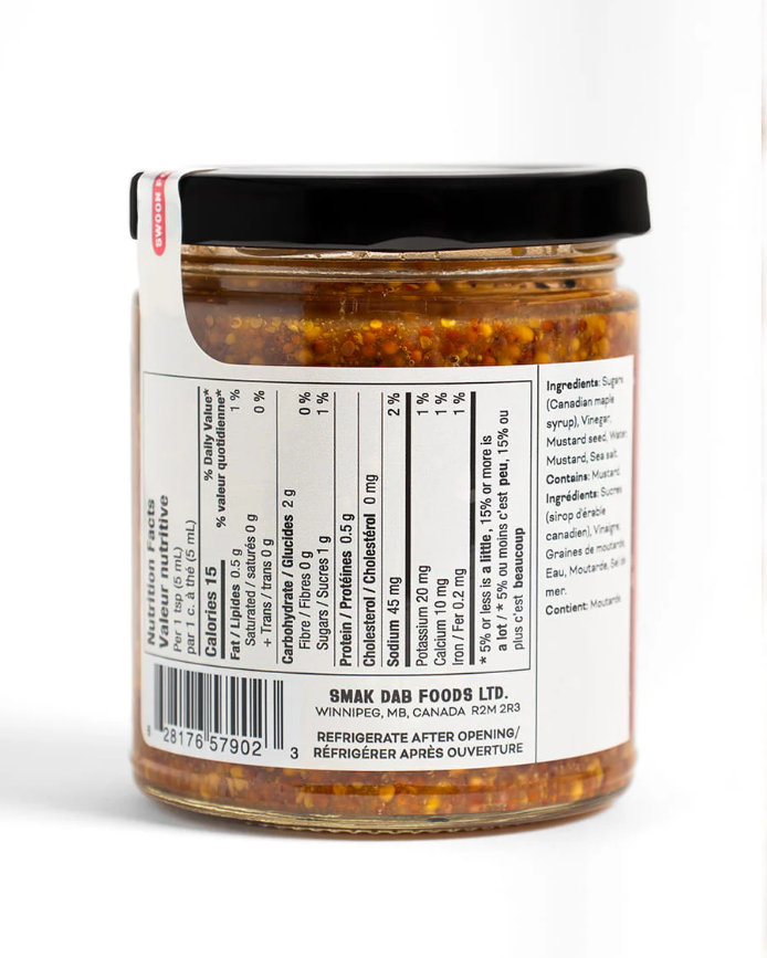 Moutarde à l'érable canadienne Smak Dab