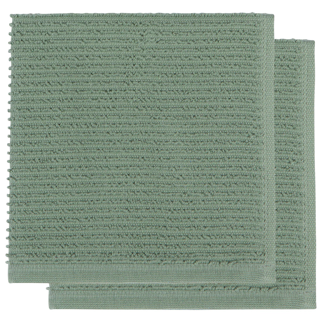Danica Ripple Elm Green Dishcloths – Set of 2