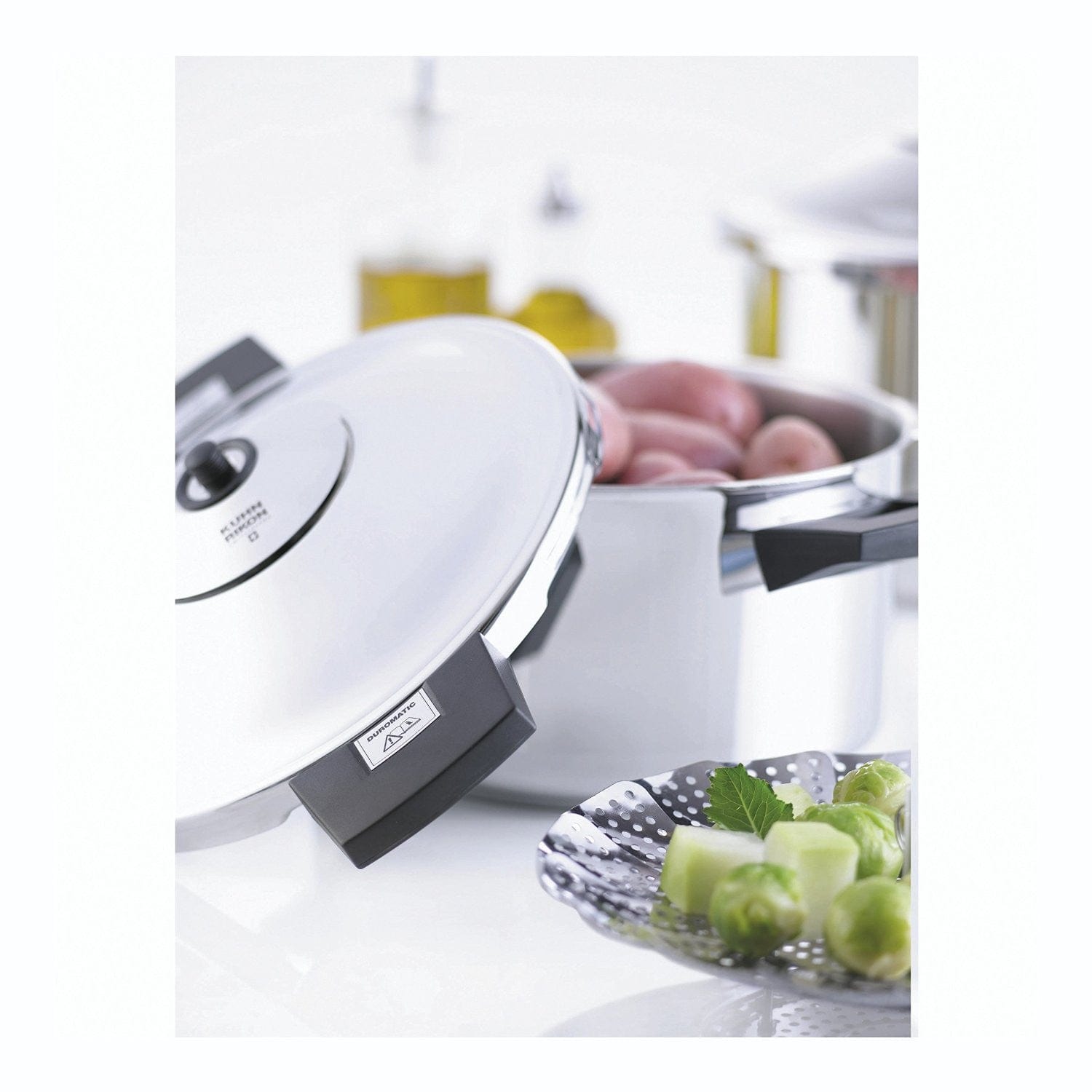 Kuhn Rikon 12-Quart Duromatic Stockpot Pressure Cooker, Stainless